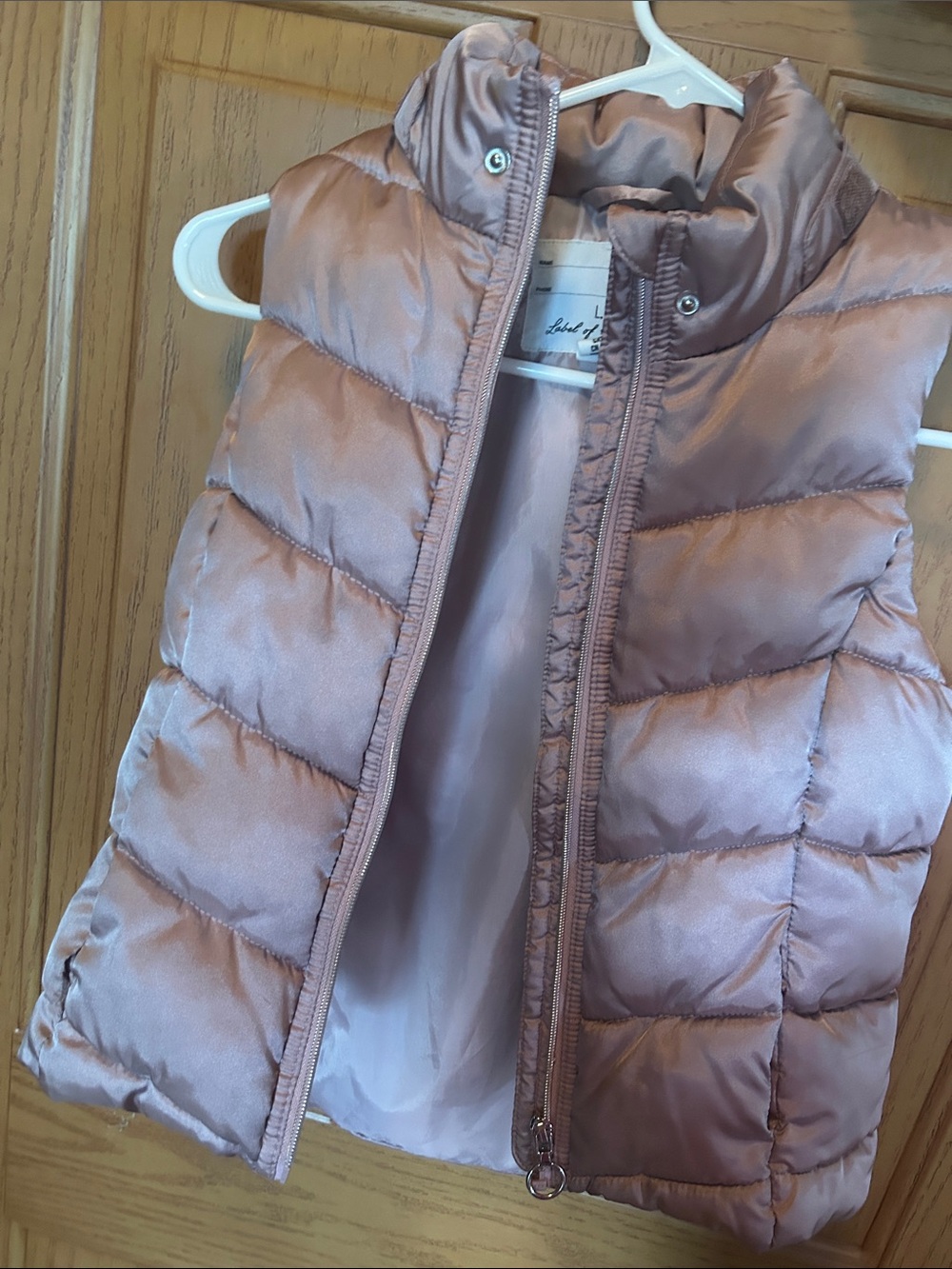 Light Rose Quilted Puffer Vest for Kids — Lightweight Layering